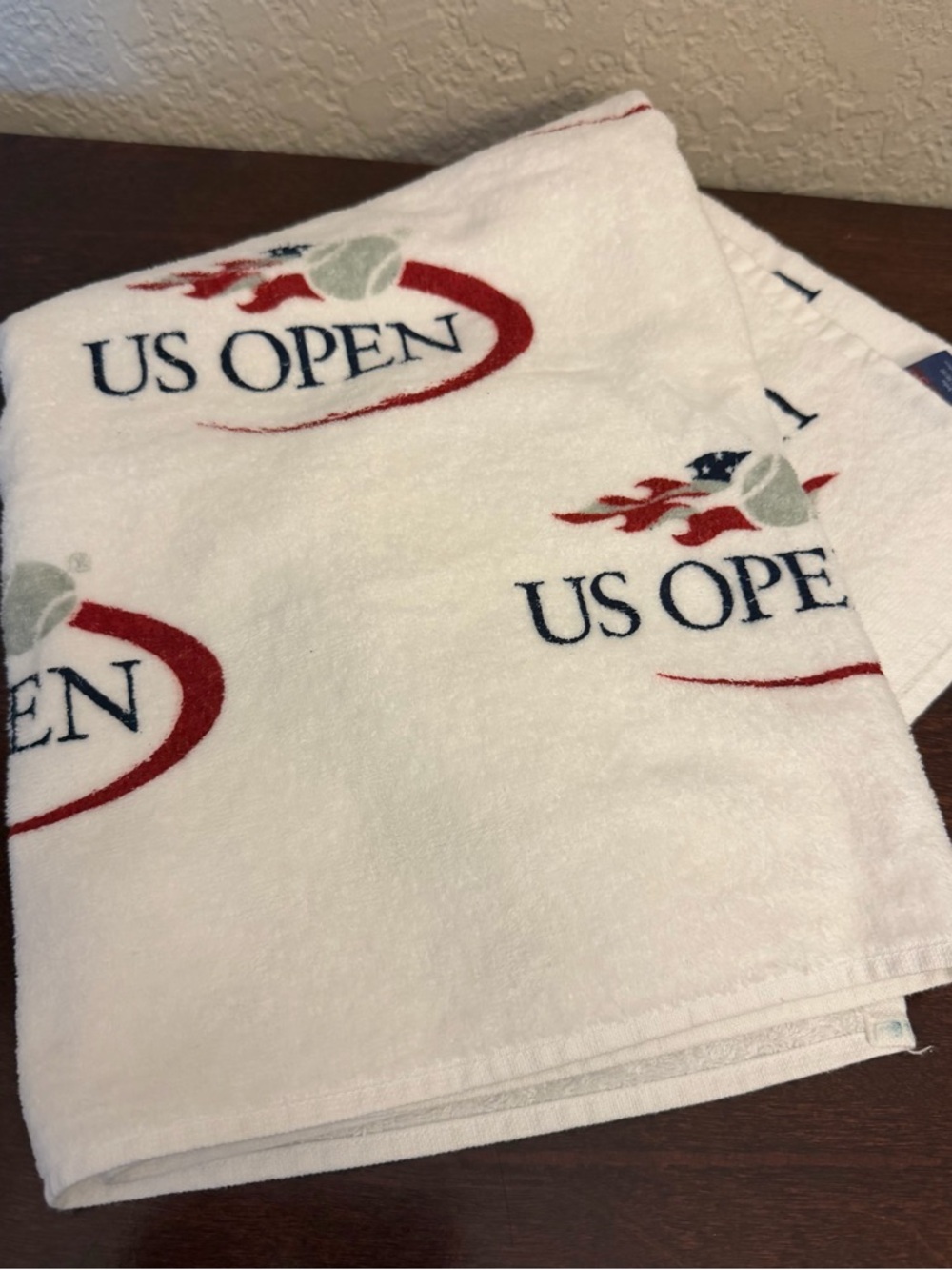 Vintage McArthur U.S. Open Tennis Championship Player Towel Anti-Microbial 23x38